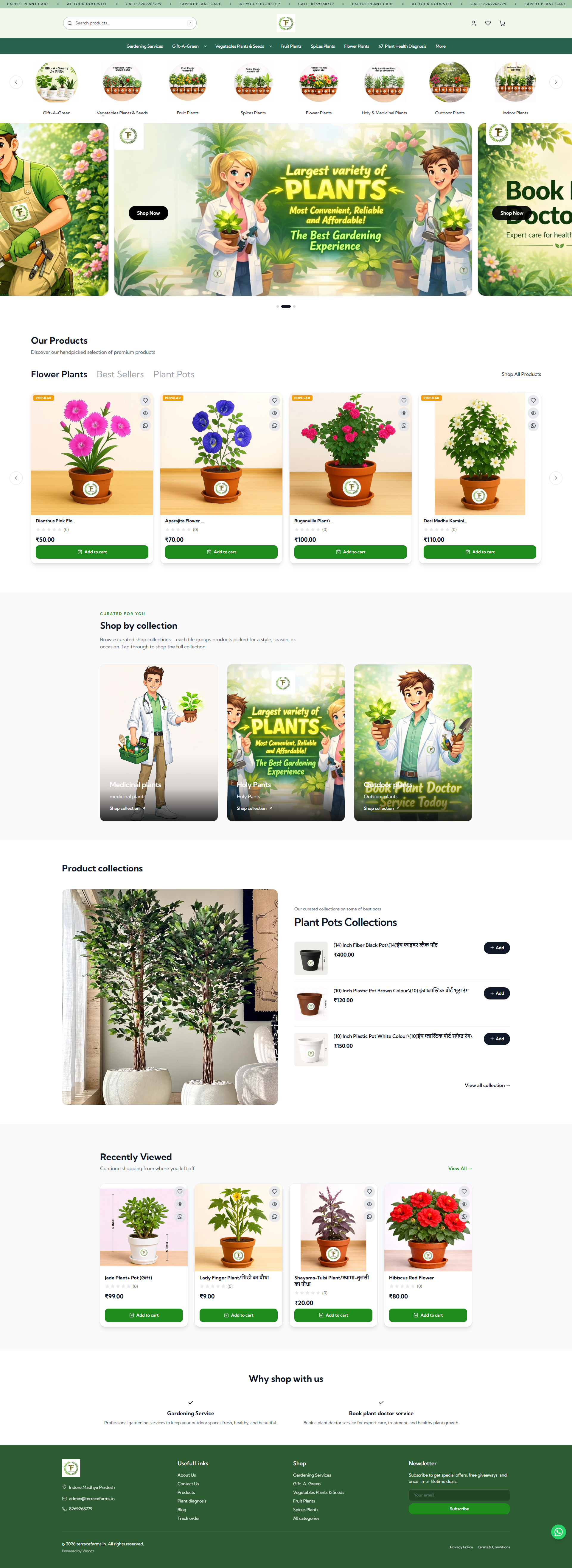 Terrace Farms ecommerce store